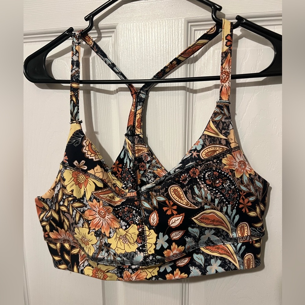 Floral sports bra